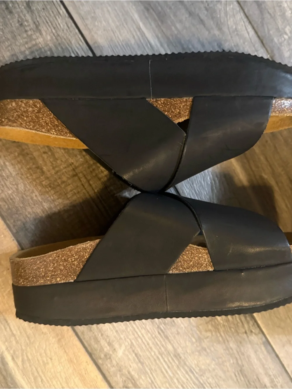 Free People Sidelines Flatform Slides in Black